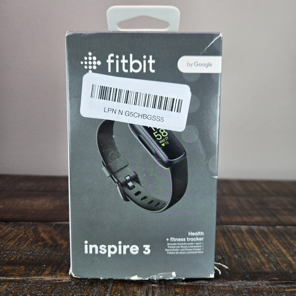 Fitbit Inspire 3 Heart Rate Monitor Health & Fitness Tracker Black Midnight Zen